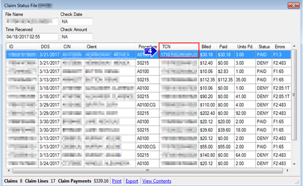 How To Find the TCN in MedBatch